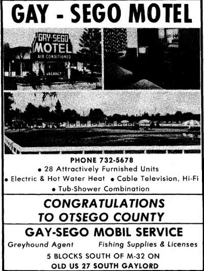 Gay-Sego Motel (Royal Crest Motel) - Newspaper Ad